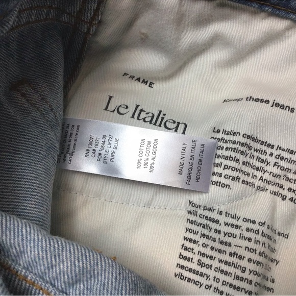 Frame LeItalien flare jeans size 29 - Picture 9 of 9